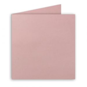 Lot de 25 cartes pliables, carrées, 15 x 15 cm, vieux rose, indéformables, adaptées à l'imprimante, pour cartes de vœux, invitations, etc (GUSTAV NEUSER GmbH, neuf)