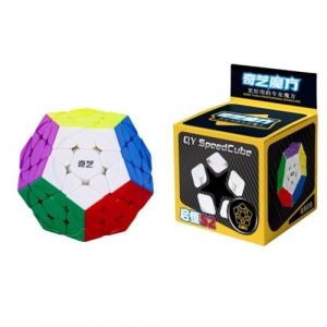 Bukefuno QY Toys Megaminx QiHeng S2 Cube 3x3 sans autocollant Magic Dodécaèdre QiHeng V2 3 x 3 x 3 Pentagonal 2024 Puzzle Cube Speed (Bukefuno Cuber, neuf)