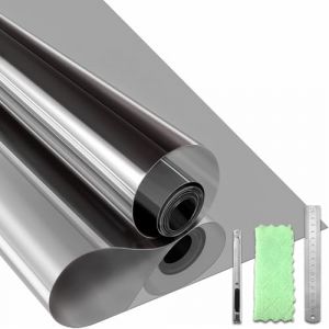 Qualsen Film Fenêtre Anti-Regard, Film Miroir pour Fenêtre sans Tain, Anti-UV Anti Chaleur Protection Solaire Non Adhésif Film Électrostatique Vitre pour Maisons et Bureaux（Gris-Argent, 60x200cm） (QualitysenseUK, neuf)