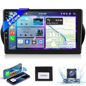 4G 64G Podofo 9" Autoradio pour Citroën Nemo/Peugeot Bipper/Fiat Fiorino Qubo 2008-2017 Carplay Android Auto,WiFi GPS Navi HiFi Bluetooth/RDS/FM DSP,Android 13 Radio 2 din avec caméra de recul AHD (Podofo electronic, neuf)