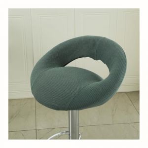 DSAoTeng Housse de chaise de tabouret pivotant avec dossier creux &ndash; Housse de tabouret de bar moderne avec dos semi-rond incurv&eacute;, antid&eacute;rapante, lavable &ndash; Fermeture &eacute;clair pour cuisine, &icirc;lot, salle &agrave; (AoTeng 21, neuf)