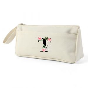 Blisswave Trousse Double Compartiment Originale, Personnalisé de A à Z avec Nom, Trousse Scolaire Simple, Moderne et Élégante, comme Cadeau pour Les Enseignants, Les Élèves, Les Collègues, Les Sœurs (xianyuanyuandianzishangmaoyouxiangongsi, neuf)