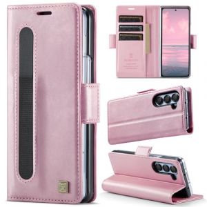XKchatpt &Eacute;tui Portefeuille pour Samsung Galaxy Z Fold 5, &eacute;tui en Cuir PU avec Porte-Stylo, Coque de t&eacute;l&eacute;phone avec Blocage RFID, 3 emplacements pour Cartes, Coque de Protection Antichoc (Or Rose) (Shenzhen Xingminghui Digital, neuf)
