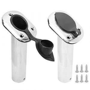 Fishing Rod Holder Porte Canne Encastrable 2Pcs Support de Canne &agrave; P&ecirc;che pour Bateau 9Insh Mount 316 Doublure en Pcv en Acier Inoxydable avec 30 &deg; pour Yacht Porta Canna Pesca (Ruttiy, neuf)