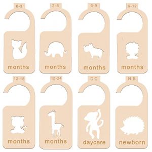 ISAKEN S&eacute;parateurs de penderie pour b&eacute;b&eacute;, 8 organisateurs/s&eacute;parateurs de penderie Diviseurs de Placard B&eacute;b&eacute;, Garde-Robe pour b&eacute;b&eacute; s&eacute;parateurs B&eacute;b&eacute; Diviseurs de Taille Ceintre Enfant (Qpolly, neuf)