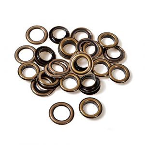 Trimming Shop Bronze Acier Œillets avec Rondelles pour Tissu,Cuir Travail, Scrapbooking, Art et Artisanat, 100Pcs - Bronze, 20MM (Trimming Shop, neuf)