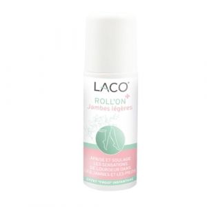 Laco - Roll On Jambes Légères Effet Froid Instantané - Soulage Les Jambes Lourdes et Fatiguées - Format 60ml Pratique à Emporter - Avec Aloe Vera & Huile d’Olive (Laco, neuf)
