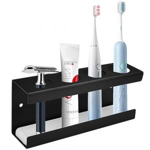 LIMITADA Porte Brosse à Dents Electrique 4 Trous Support Brosse à Dent Électrique Mural Porte Brosse à Dent Hygiénique Rangement Brosse à Dent INOX Accroche Brosse à Dent Adhésif pour Salle de Bain (DANITEKS, neuf)