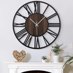 Mee 2ou Horloge Murale Design Moderne et Vintage, 40cm/ 16 Pouces Silencieuse sans Tic-Tac, Grande Horloge Murale Géante XXL, Disponible en 34cm, 40cm, 50 cm, 60 cm, 80 cm pour le Salon Cuisine Bureau (WEI JIE UK Store, neuf)
