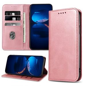 DENDICO Coque pour Huawei P30 Pro, Etui en PU Cuir Pochette de Portefeuille, Antichoc Protection Housse avec Fonction Support pour Huawei P30 Pro, Or Rose (DENDICO, neuf)