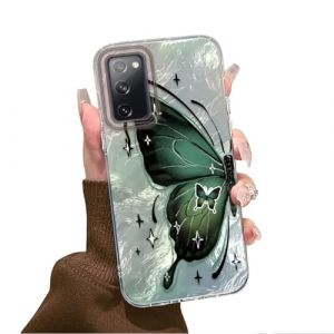 Tedyhulle Coque pour Samsung Galaxy S20 FE 2022/ S20 FE 4G 5G, &Eacute;tui de Protection avec Aesthetic Design Papillons Motif, Color&eacute; Paillette Case Cover Fine Souple TPU Bumper Antichoc Housse pour Femme (xinhuiyuancase, neuf)