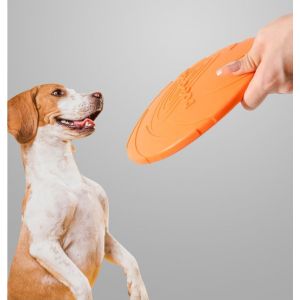 Lot de 3 frisbees de dressage pour chien, TPR non toxique en caoutchouc souple &agrave; morsure cr&eacute;meuse, puzzle flottant en plein air, jouets &agrave; lancer en plein air, grincement des dents, morsure lavable (深圳市深湾设计有限公司, neuf)