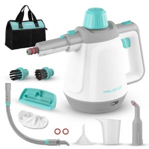 HAUSHOF Nettoyeur Vapeur a Main 450 ml Réservoir d'eau avec 8 Accessoires pour Adoucit Taches, Nettoyeur Vapeur Manuel Portable pour Canapé, Cuisine, Sol, Salle de Bain, Voiture (GreatStarTools, neuf)