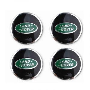 NIRBO Lot de 4 Capuchons de moyeu Central de Roue de Voiture chromés 62 mm pour Land Rover SV Freelander Discovery Defender Range Rover Evoque Sport, Garniture d'insigne d'autocollant de Pneu,A (陈真艺, neuf)