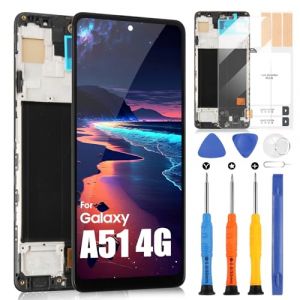 pour Samsung Galaxy A51 LCD Display pour Samsung Galaxy A51 4G A515 A515U SM-A515F SM-A515F/DS LCD &Eacute;cran Complet Replacement Tactile Digitizer avec R&eacute;paration Outils (Little Wasp, neuf)