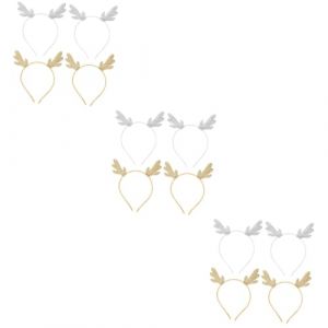 Baluue 12 Pièces bandeau en bois de cerf bandeau noel accesoire noel bande de cheveux en bois de cerf cosplay bandeau bois cerceau de cheveux de bois de noël cerceau de cheveux de noël (Fortune Luck, neuf)