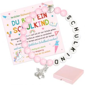Cadeau d'inscription à l'école pour fille, bracelet écolière, cadeau de rentrée scolaire, bracelet d'inscription à l'école pour fille, cadeaux d'inscription à l'école, cadeau d'écolier A (JINGMINGHE, neuf)