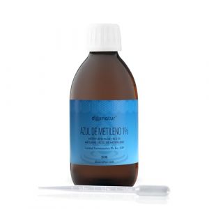 Dioxnatur ® Bleu de méthylène 1% USP Grade pharmaceutique 250 ml Étiquette FR Pipette intégrée haute pureté (Dioxnatur, neuf)