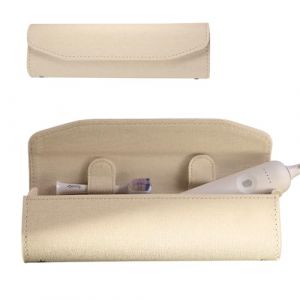 ZENT SoniQ+ &Eacute;tui Brosse &agrave; Dents &eacute;lectrique pour Voyage, Boite de Transport, Finition &eacute;l&eacute;gante, Mat&eacute;riau Solide, Compatible avec la majorit&eacute; des brosses &agrave; Dents, Beige (ZENT dental care, neuf)