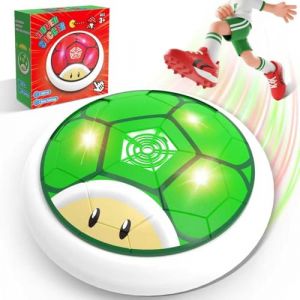 POPERFUN Ballon de Foot Aéroglisseur avec Lumières LED, Intérieur Extérieur Air Power Football Jouets pour Garcons et Filles âgés de 3-12,Hover Soccer Ball Cadeau d’Anniversaire Noël(Vert) (Quliri OÜ, neuf)