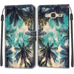 Coque pour Samsung Galaxy J3 2016, Coque Samsung J3 2016, Etui Protection Housse Premium en Cuir de Portefeuille en Cuir Fermeture Magnétique Flip Case pour Samsung Galaxy J3 / J3 2016 (DIKAS, neuf)