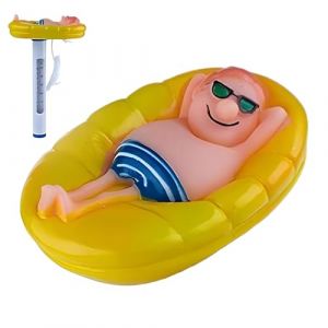 Thermometre Piscine, Thermomètre Flottante Avec Ficelle, Facile À Lire Jauge De Température D'Eau Flottante, Pour Piscines, Spas, Hot Tubs, Aquariums, Les Étangs Du Poisson (huaqklm, neuf)