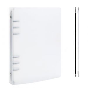 OTCRAFT Couverture de classeur &agrave; 6 anneaux, format A5, en PVC souple et propre, pour couverture de carnet rechargeable, avec surface mate pour tampons et pochoirs de d&eacute;coupe, transparente (OTTETCH-EU, neuf)