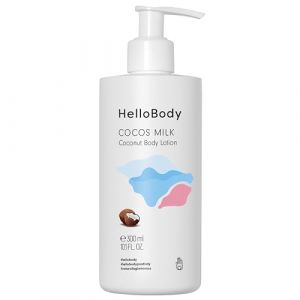 HelloBody Cocos Milk Lotion hydratante pour le corps (300 ml) - Crème pour le corps aux huiles naturelles et aux beurres de soin - Soin pour le corps apaisant (GRENION GmbH, neuf)