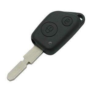 BROVACS Coque de clé de rechange compatible avec Peugeot 306 406 2 boutons entrée sans clé PG319BN (fassport, neuf)