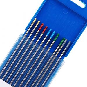 TEN-HIGH Soudage TIG Emballage mixte 2,4x150mm, Électrode en Tungstène, 2 pcs de Tungstène Pur + 2 pcs 2% de Cérium + 2 pcs 1,5% de Lanthane + 2 pcs 2% de Lanthane + 2 pcs 2% de Thorium (Ten-high Electronics, neuf)