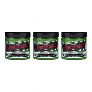 Manic Panic Electric Lizard Classic Creme, Vegan, Cruelty Free, Green Semi Permanent Hair Dye 3 x 118ml (Solretail LTD, neuf)