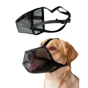 MOPZIJA museliere pour chiens,museli&egrave;re chien,Museli&egrave;re pour Chien Souple R&eacute;glable et Respirante - Pour Petits, Moyens et Grands Chiens - pour Emp&ecirc;cher de Manger et Mordre (Taille L) (qinhuangdaozhaozangshangmaoyouxiangongsi, neuf)