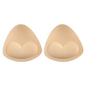 SGERUFZ 2 Insertes de soutien-gorge (couleur chair), pads de aumento de soutien-gorge en silicone, insertes adhésifs pour soutien-gorge, pour brassière de sport, bikini et maillot de bain (BeanyBeng, neuf)