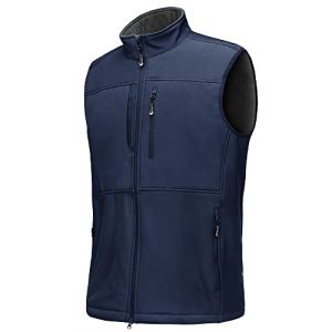 33,000ft Gilet Softshell pour Homme, Veste Sans Manches L&eacute;g&egrave;re et Respirante, Coupe-vent pour Voyage, Randonn&eacute;e, Course &agrave; Pied, Golf Bleu Fonc&eacute; XXXL (33,000ft EU Direct, neuf)