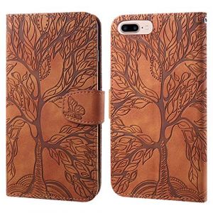 Ailisi Coque pour iPhone 7 Plus/8 Plus, Motif Arbre Housse &eacute;tui en Cuir Portefeuille Magn&eacute;tique Flip Wallet Cover avec Fentes Cartes, Fonction Stand, Case for iPhone 7 Plus/8 Plus (5,5'') -Marron (ilisi, neuf)