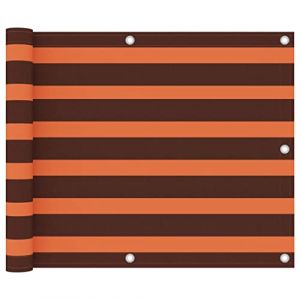 vidaXL Ecran de Balcon Brise-Vue Brise-Vent de Jardin Ecran de Protection Ecran d'Intimité Imperméable Orange et Marron 75x500 cm Tissu Oxford (vidaXL FR, neuf)