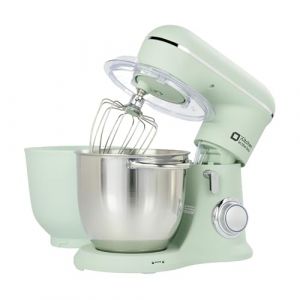 Kitchen in the box Robot P&acirc;tissier, 4.5L+5L 2Bols Robots de Cuisine, 10 Vitesses Batteur Electrique Cuisine, 1300W P&eacute;trin Professionnel avec Fouet, Batteur, Crochet (Vert) (Woke-kitchenin, neuf)