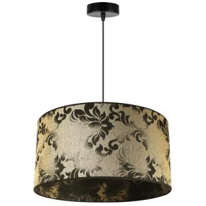 Light-Home Abat Jour Suspension Luminaire Lustre Industriel Werona - Classique Abat Jour Plafond pour Chambre Salon et Cuisine - en Metal - Noir et Jaune - 23 x 45 cm (Light-home, neuf)