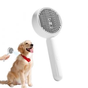 Pinceau pour chat &agrave; talon - Pinceau vapeur pour chat avec bouton de lib&eacute;ration - Pinceau pour chien avec bouton de lib&eacute;ration - Pinceau &agrave; vapeur &eacute;l&eacute;gant auto-nettoyant pour chat &agrave; la vapeur (cangjunw, neuf)