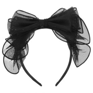 VALICLUD Bandeau à Rétro Noir Large En Tissu Voilette, Serrage- Féminin Pour Filles, Accessoire Coiffure Fête Vintage (Cedongh, neuf)