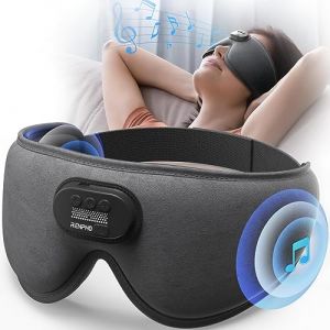 Casque de sommeil, RENPHO Masque de sommeil avec &eacute;couteurs Bluetooth, Masque de sommeil sans fil occultant 3D ultra doux pour les dormeurs sur le c&ocirc;t&eacute;, masque oculaire confortable pour la nuit (RENPHO LIMITED, neuf)