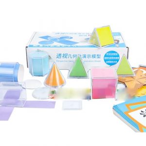 Solides G&eacute;om&eacute;triques, 8 Pi&egrave;ces Mod&egrave;les G&eacute;om&eacute;triques Clairs avec Papier de Carte G&eacute;om&eacute;trique Pliant Formes 3D &eacute;ducatives Couvercles AmoviblesMod&egrave;les G&eacute;om&eacute;triques Transparents (Sheens 88, neuf)