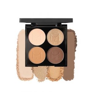 Palette Maquillage Yeux, 4 Couleurs, Dor&eacute;, Marron Fonc&eacute;, Fard &agrave; Paupi&egrave;res, Maquillage Palette, Paillettes Mates, Imperm&eacute;able, Longue Dur&eacute;e, Hautement Pigment&eacute;e, Miroir Int&eacute;gr&eacute;, Parfait pour Femmes-01 (GZST-EU, neuf)