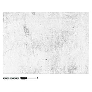 Navaris Tableau magnétique - Panneau mémo 70 x 50 cm avec aimants - Tableau mural design béton avec marqueur (SX-Commerce, neuf)