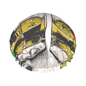 Bonnet de douche imprimé drapeau mexicain et tequila pour femmes bonnets de douche en tissu double couche réutilisables bonnets de cheveux pour filles (hefeijiapan, neuf)