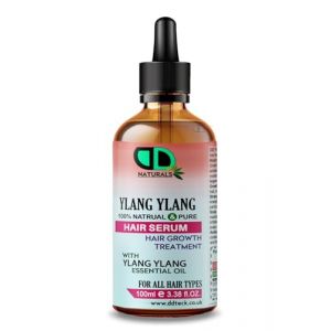 Ylang Ylang Sérum capillaire - Huile de croissance 100% naturelle pour tous types de cheveux - Hydrate, renforce et améliore la brillance - 100ml (DD TECK LTD, neuf)