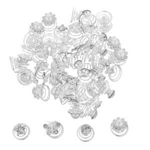Sewroro Lot de 60 &Eacute;pingles &agrave; Cheveux en Spirale Strass Perles et Fleurs Accessoires pour Cheveux Boucl&eacute;s Maintien S&ucirc;r Mariage Bal et F&ecirc;te Design Printanier &Eacute;l&eacute;gant Bo&icirc;te de (allDUO, neuf)
