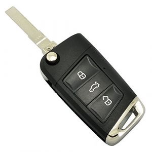 Coque de cl&eacute; &agrave; t&eacute;l&eacute;commande pour Volkswagen Golf 7 VW Golf R R20 / MK7 MKVII (Noir) (SZGSHOP, neuf)