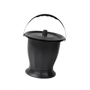 Harilla Poud d'urinoir d'urinoir, pot de chambre avec couvercle, pot d'urinoir au lit, crachage de seau d'urinoir, seau de chambre pour femmes hommes enfants, Noir (Harilla, neuf)