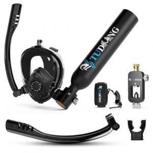 TUDIVING - Ensemble de Bouteilles de plong&eacute;e sous-Marine de 0,5 L, Mini Bouteille d'oxyg&egrave;ne avec compresseur, kit de plong&eacute;e Portable de Voyage (S200Plus A2) (Tudiving, neuf)